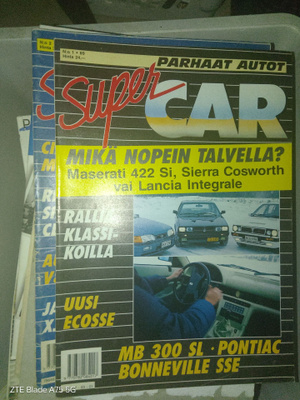 Super car lehtiä 8 kpl eri vuosilta