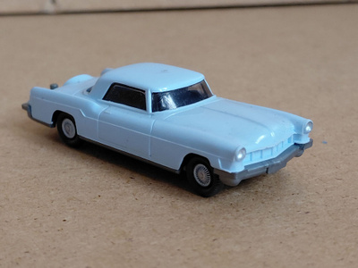 Lincoln	Premiere	henkilöauto	1956	sininen	1:87	Wiking