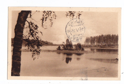 VANHA Postikortti Punkaharju 1925 Viroon