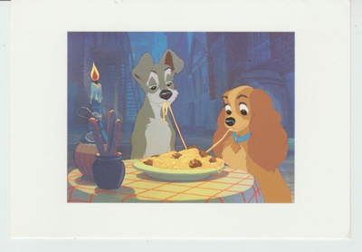 * Upea kortti, Disneyn Kaunotar ja Kulkuri, 15x10,5 cm *