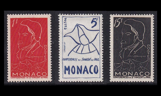 Monaco 473-5 * Tutkija Frédéric Ozanam (1954)