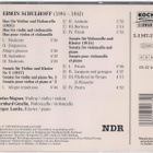 Erwin Schulhoff - Chamber music for violin, cello and piano - pikkukuva 2