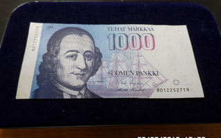 1000 mk  1986  8012252719   UUS / Pun   kl 9-10  taittamaton