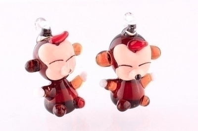 1454 .. Lampwork Animal Glass Taidelasi .. Kaulakoru