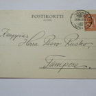 1927 Postilj R-P (Rauma-Pori) liikekortti Raumalta Treelle - pikkukuva 1