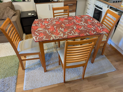 Sotka CASA ruokapöytä + 4 tuolia