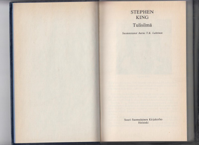 STEPHEN KING - TULISILMÄ