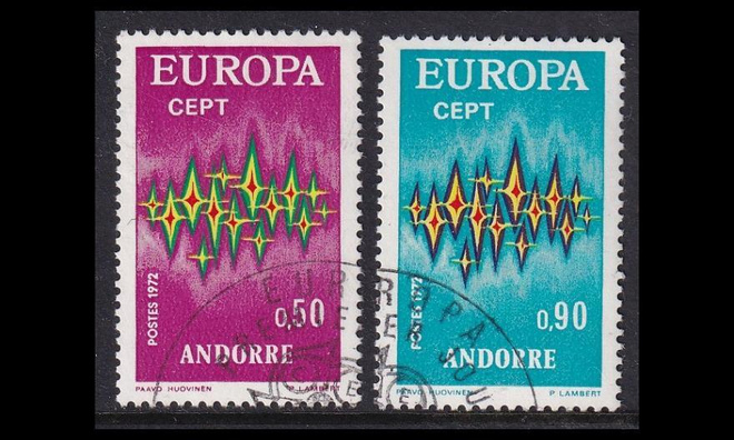 Andorra Fr 238-9 o Europa (1972)