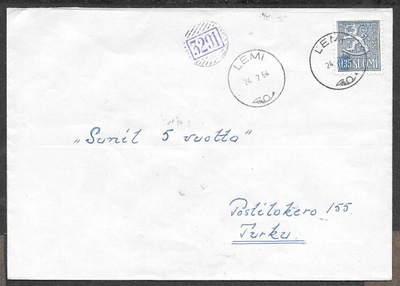 Numeroleima 3291 + Lemi 24.2.1964 (LAPE 613)