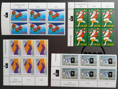 Vuoden 1995 numerokuusiloita, 4 erill., postituoreita