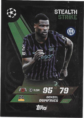25-26 Topps Match Stealth #456 Denzel Dumfries , Inter Milan