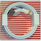 Valkoinen iPad / iPhone 8pin USB A - Lightning-kaapeli / 2m - pikkukuva 1