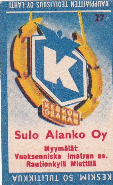 Vuoksenniska Imatran as , Sulo  Alanko, Kesko 27    6/10