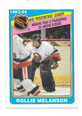 1984-85 OPC #387 Rollie Melanson New York Islanders MV