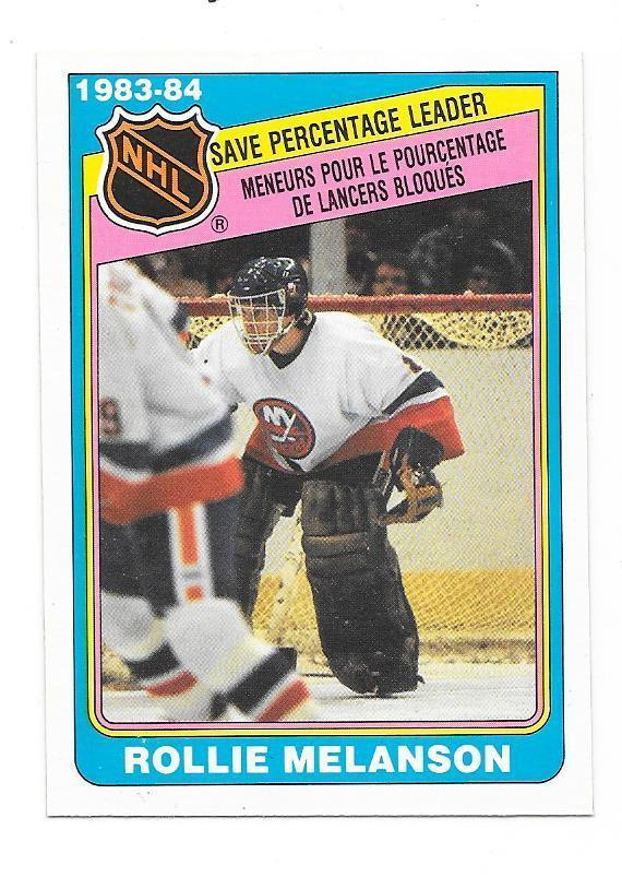 1984-85 OPC #387 Rollie Melanson New York Islanders MV