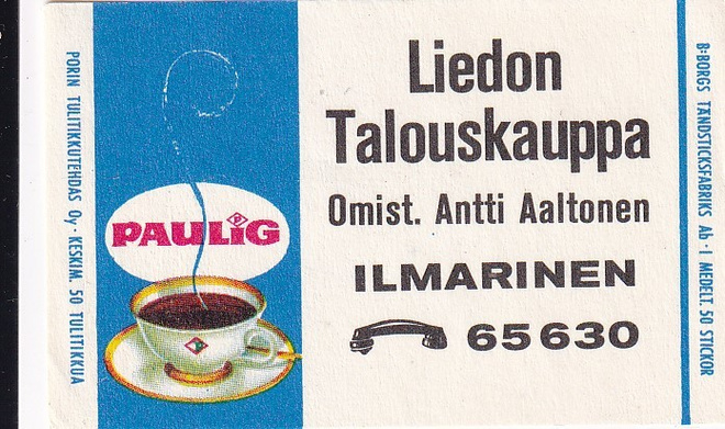 Ilmarinen. Liedon Talouskauppa,  Antti Aaltonen   6/6