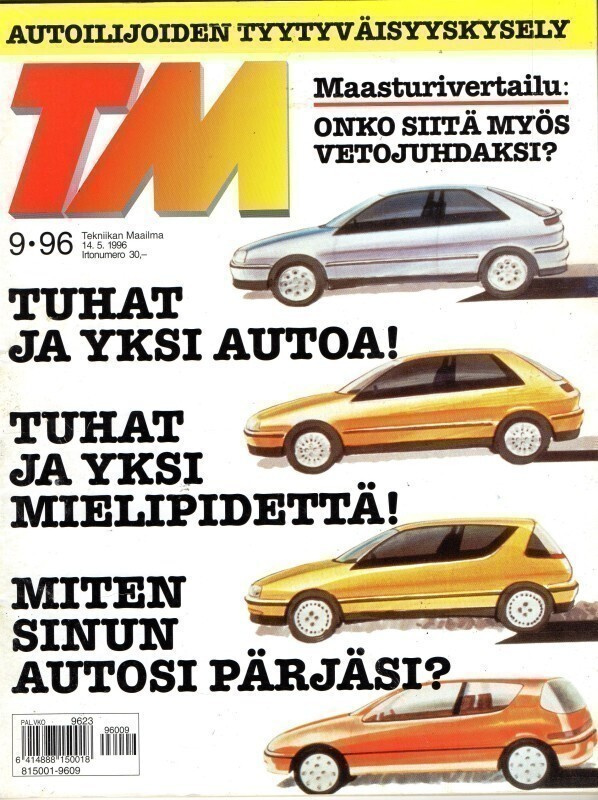 Tekniikan Maailma n:o 9 1996 Tuhannen ja yhden auton tarinoi