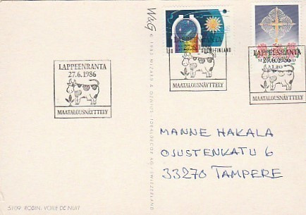 ERIKOISLEIMA , Maatalousnäyttely, Lappeenranta  27.6.1986