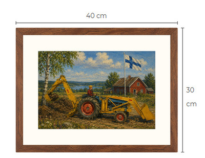 Uusi Fordson Super Major traktori art print 30 cm x 40 cm