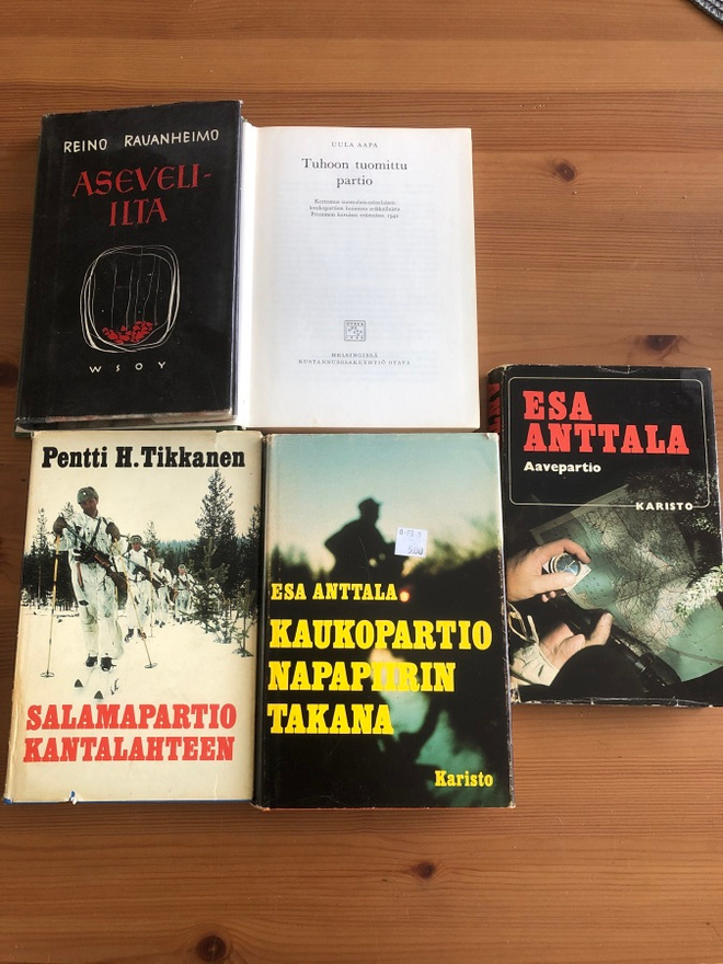 Sotakirjoja 5kpl samalla Kaukopartio