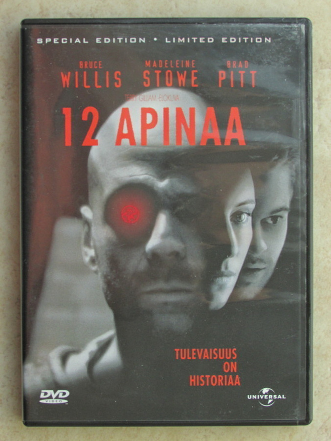 12 apinaa, DVD. Ohjaus Terry Gilliam