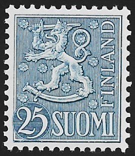 1954 M-54 Leijona 25 mk sininen ** LaPe 433 b