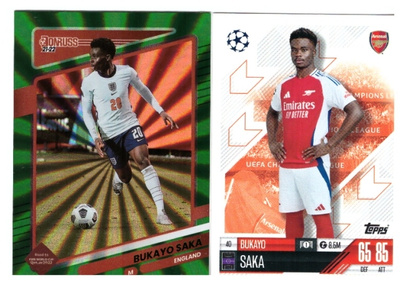 2 x BUKAYO SAKA Englanti, Arsenal, Jalkapallo