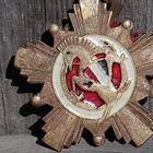 Vanha kunniamerkki, kuvassa sotaratsu. Halkaisija - 53 mm. - pikkukuva 1