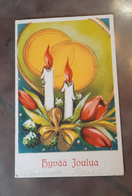 Wanha, kynttilät ja tulppaanit, nyrkkiposti