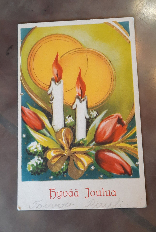 Wanha, kynttilät ja tulppaanit, nyrkkiposti