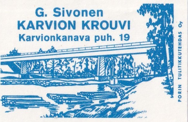 Karvionkanava, G. Sivonen Karvion Krouvi   b502