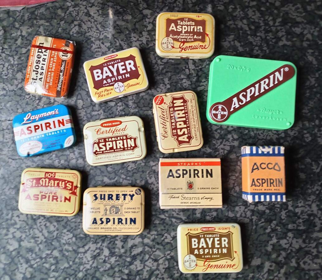 Aspirin -rasioita vuosien takaa