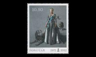 Fär-saaret 738 ** Margrethe II valtaistuimella 40v (2012)