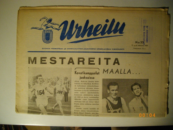 Urheilu lehti Nro 33/1950 (5.11)