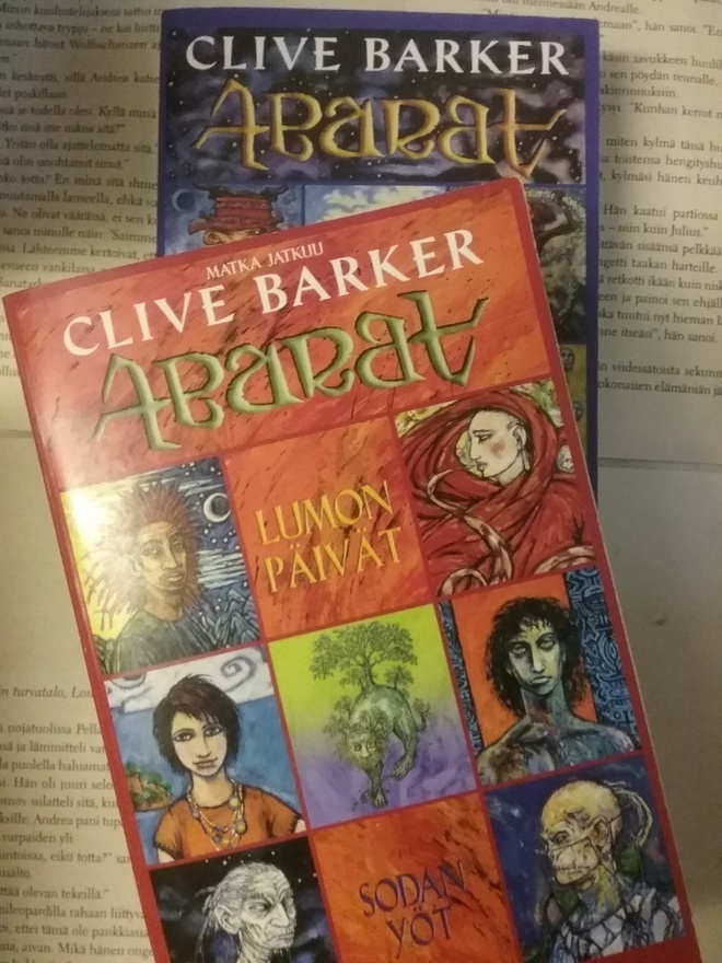 Clive Barker - Abarat & Lumon päivät, sodan yöt (pokkarit)
