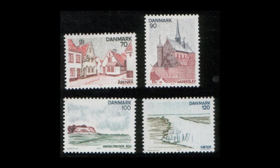 Tanska 598-601 ** Etelä-Jyllannin maisemia (1975)