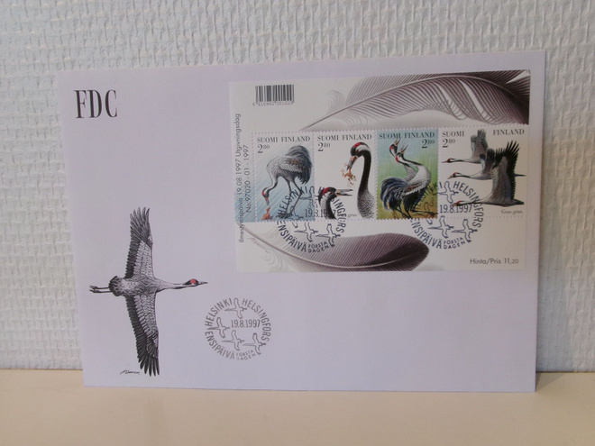 FDC- ensipäiväkuori - Kurkia - 1997