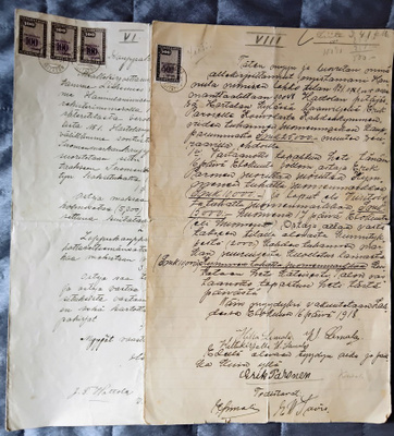 2 x kauppakirja v.1918