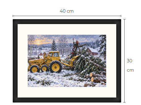 Uusi BM Volvo metsäkone traktori art print 30 cm x 40 cm