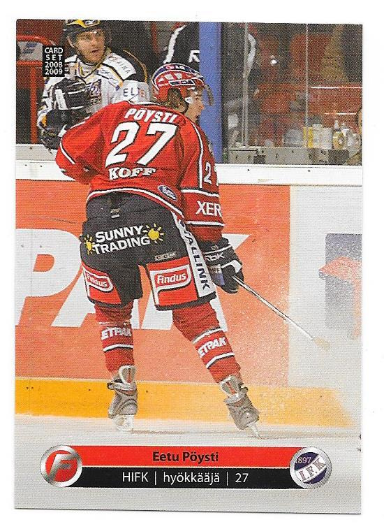 2008-09 CardSet #78 Eetu Pöysti HIFK