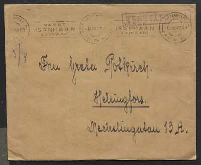 Kenttäposti - Kenttäpostia KPK 1 6.4.42