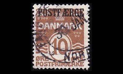 Tanska PF_11 o Aaltoviiva 10 öre kell.ruskea (1927)