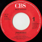 Mick Jagger : Throwaway - 7" - pikkukuva 2