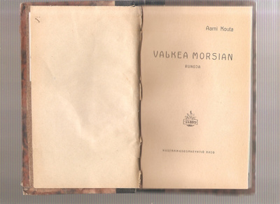 Kouta, Aarni: Valkea morsian runoja, Ahjo 1919,jälkisid, K3