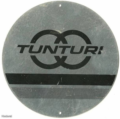 Tunturi kyltti, musta, 1970 - 80 luvulta, alkuperäinen.