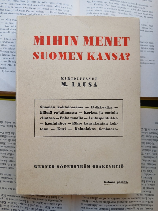M. Lausa - Mihin menet, Suomen kansa (nid.)