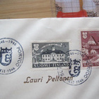 Porvoo (2 merkkiä) FDC-kuori Hankoon 1946 tuloleimoin - pikkukuva 2