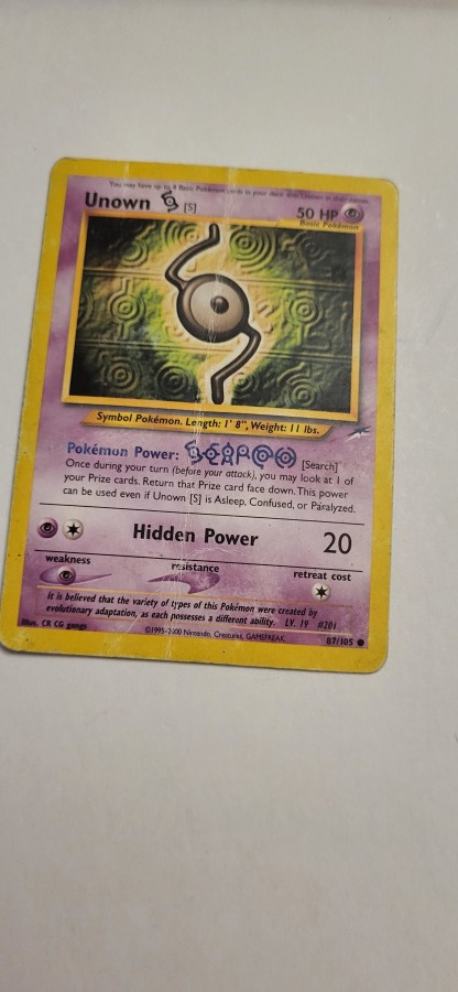 Unown [S] #87 Pokemon Neo Destiny card