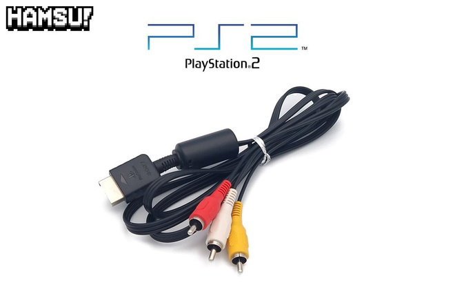 Aito Sony PlayStation AV-komposiittikaapeli | PS1, PS2, PS3