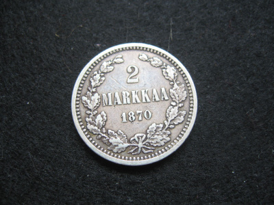2 markkaa 1870 - hopeaa
